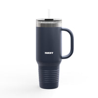 40oz Insulated Travel Mug – Navy Stainless Steel Tumbler with Straw (Keeps Drinks Hot & Cold)