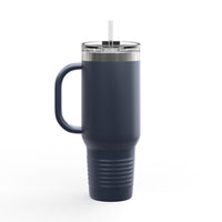 40oz Insulated Travel Mug – Navy Stainless Steel Tumbler with Straw (Keeps Drinks Hot & Cold)