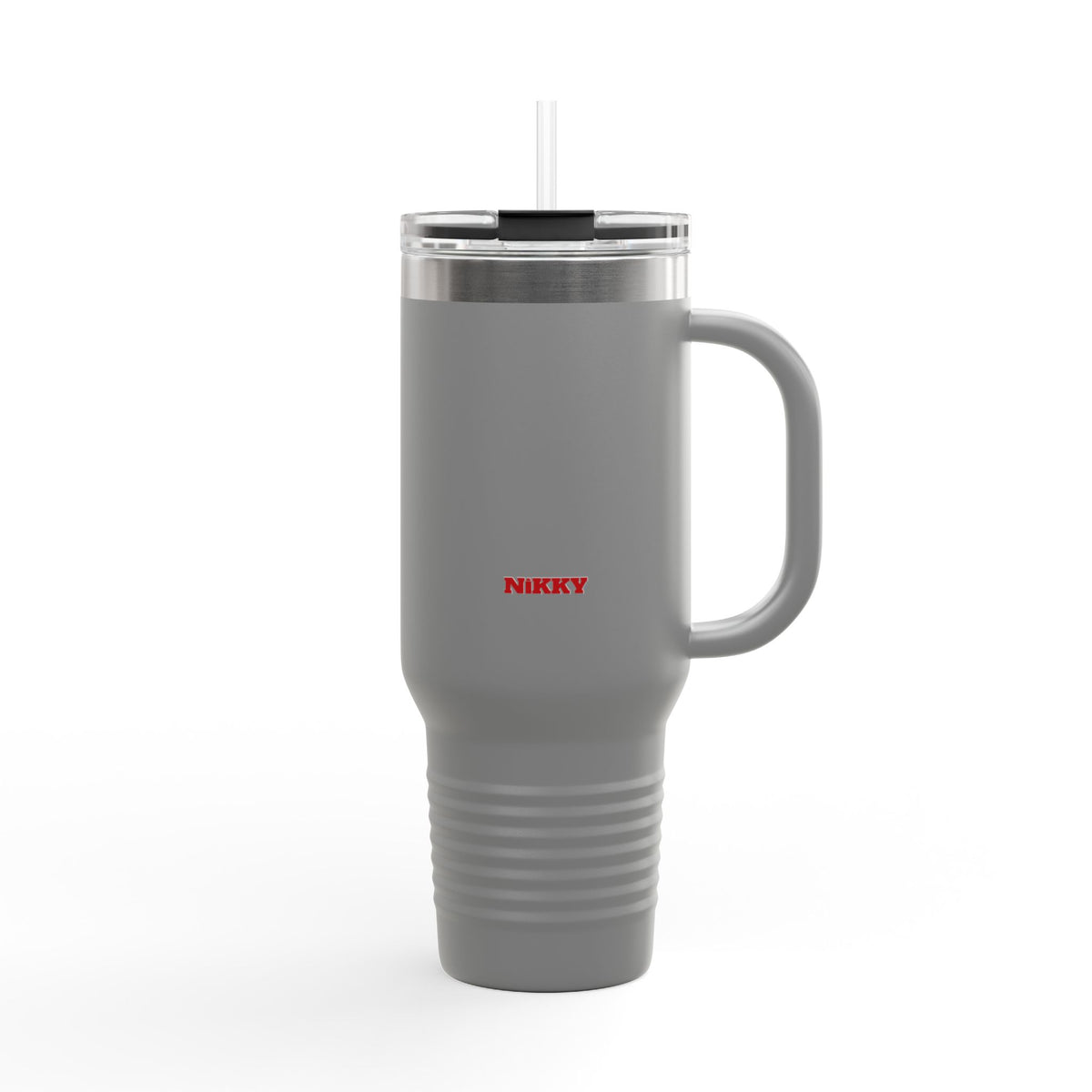 40oz Insulated Travel Mug — Personalized Name Stainless Steel Tumbler with Handle
